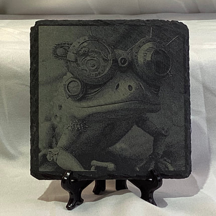 Steampunk Frog Slate Coaster Set (4)
