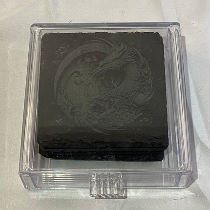 Dragon Swirl Slate Coaster