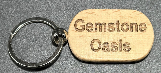 Gemstone Oasis Bamboo Keyring