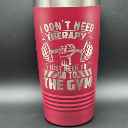 The Gym Is My Therapy 20oz Tumbler (Only 3 Left)
