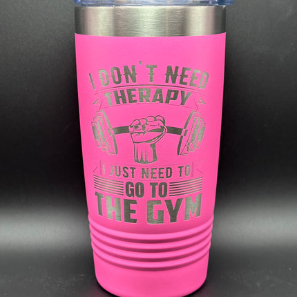 The Gym Is My Therapy 20oz Tumbler (Only 3 Left)