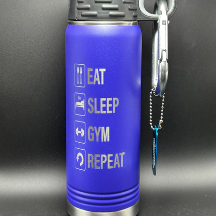 Eat Sleep Gym Repeat 20oz Water Bottle (Only 2 Left)