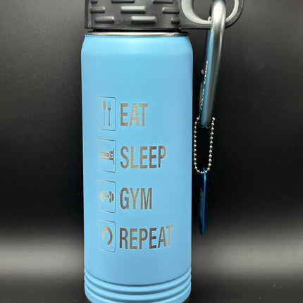 Eat Sleep Gym Repeat 20oz Water Bottle (Only 2 Left)